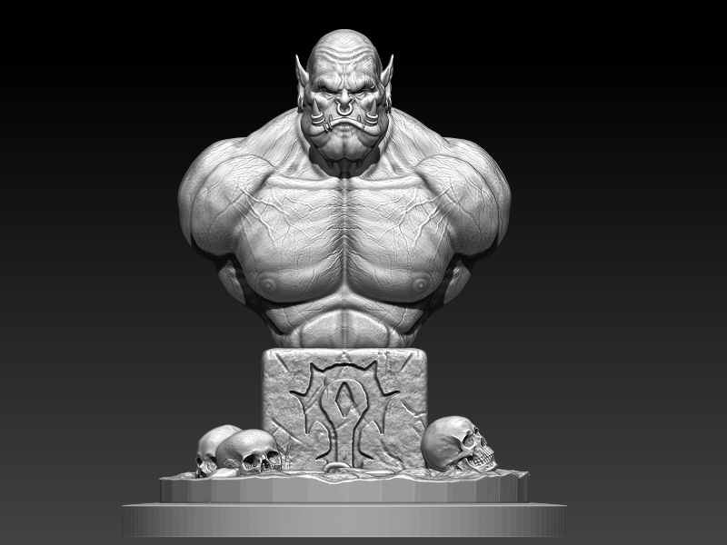 Free STL file Garrosh Infernal Scream Bust 👤・3D printable model to ...